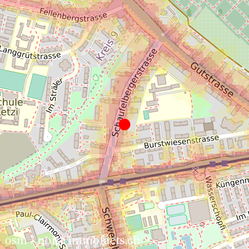 Lärm tagsüber Strasse und Schiene