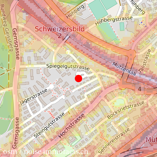 Lärm tagsüber Strasse und Schiene