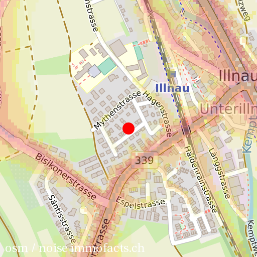 Lärm tagsüber Strasse und Schiene